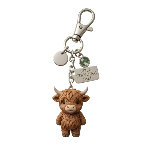 Highland Cow Keychain